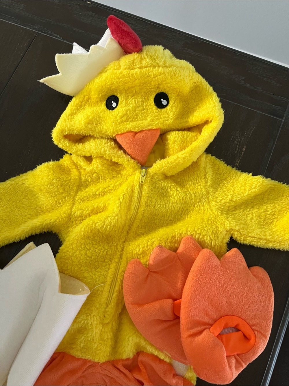 Yellow Plush Chick Hooded Costume - Halloween Baby Costume